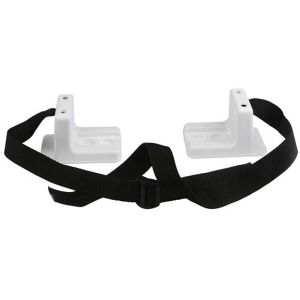 Aquafax CAN PLASTIC TANK BRACKETS C/W STRAPS, White (click for enlarged image)